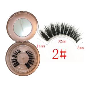 Quality 18mm Black Faux Mink Magnetic False Lashes With Stereo Craft wholesale