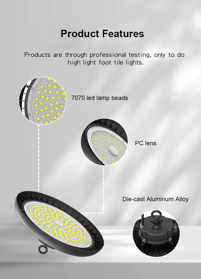 Commercial Led Warehouse Lights 100w High Bay Led Lights Die Cast Aluminum Alloy