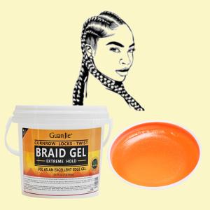 Quality 56oz Non Greasy Loc N Thick Clear Braiding Jam Hair Gel And Edge Control Super Strong Hold wholesale