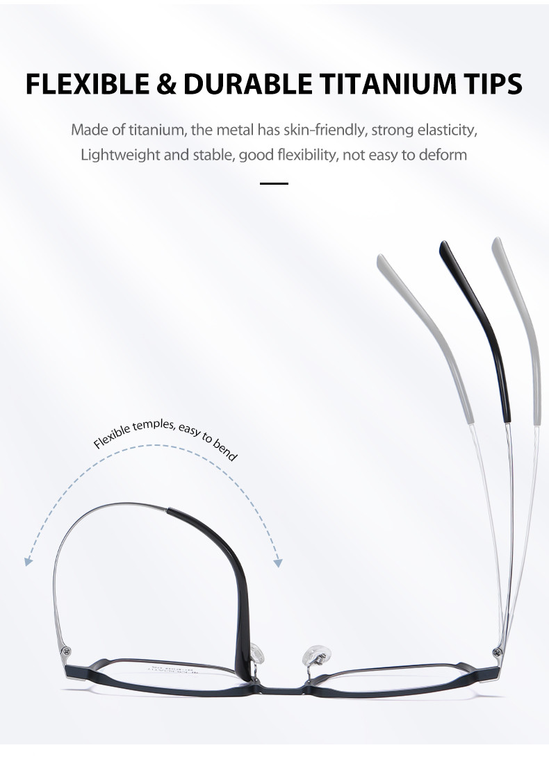 Al Mg Alloy Titanium Frame Glasses Ultra Light Non Prescription