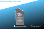 culmination award/crystal trophy/acrylic award/glass blue award/crystal
