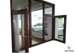 Tempered Safety Glass Aluminum Casement Windows , Powder Coating Finished