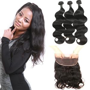 Quality Smooth 9A 360 Lace Frontal Body Wave 22 Inch 100 Raw Virgin Hair No Tangle wholesale