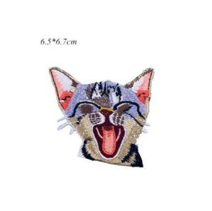 Quality Cute embroidery cat patch hot fix embroidery patch wholesale