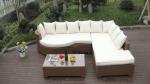 Home Lounge Sofa With Pillow , Synthetic Rattan Sleeper Sofa Bed