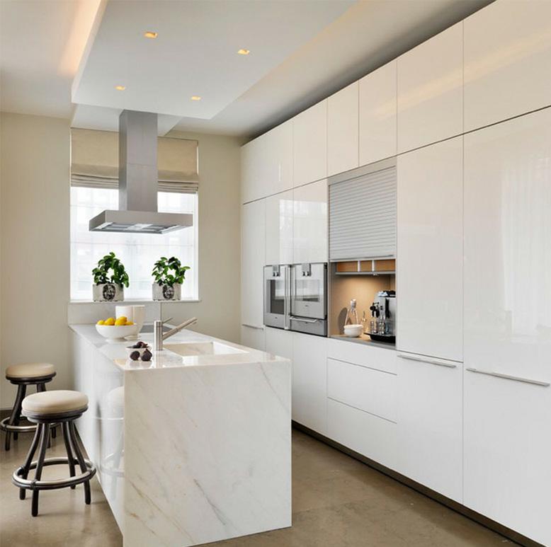Global Sales of Modern Italian Furniture Smart Kitchen Cabinets with Blum Hardware