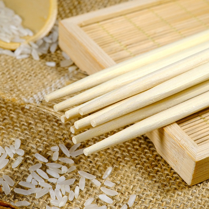 Full Wrap One Time Round Bamboo Chopsticks For Fast Food Restaurant