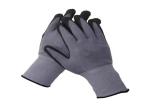 13G Nylon Knitted Black Nitrile Coated Hand Gloves Resistant Abrasion