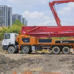 Compact Structure Putzmeister Concrete Pump Truck Cylinder Type Intelligent