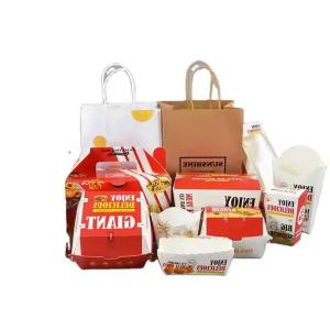 Quality Burger Packaging Box Wholesale Custom White Cardboard Fried Chicken And French Fry Box wholesale