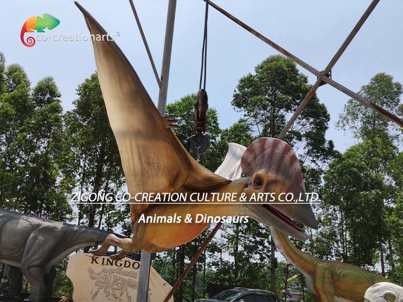 Outdoor Exhibition Life Size Animatronic Dinosaurs Pterosaur Waterproofing