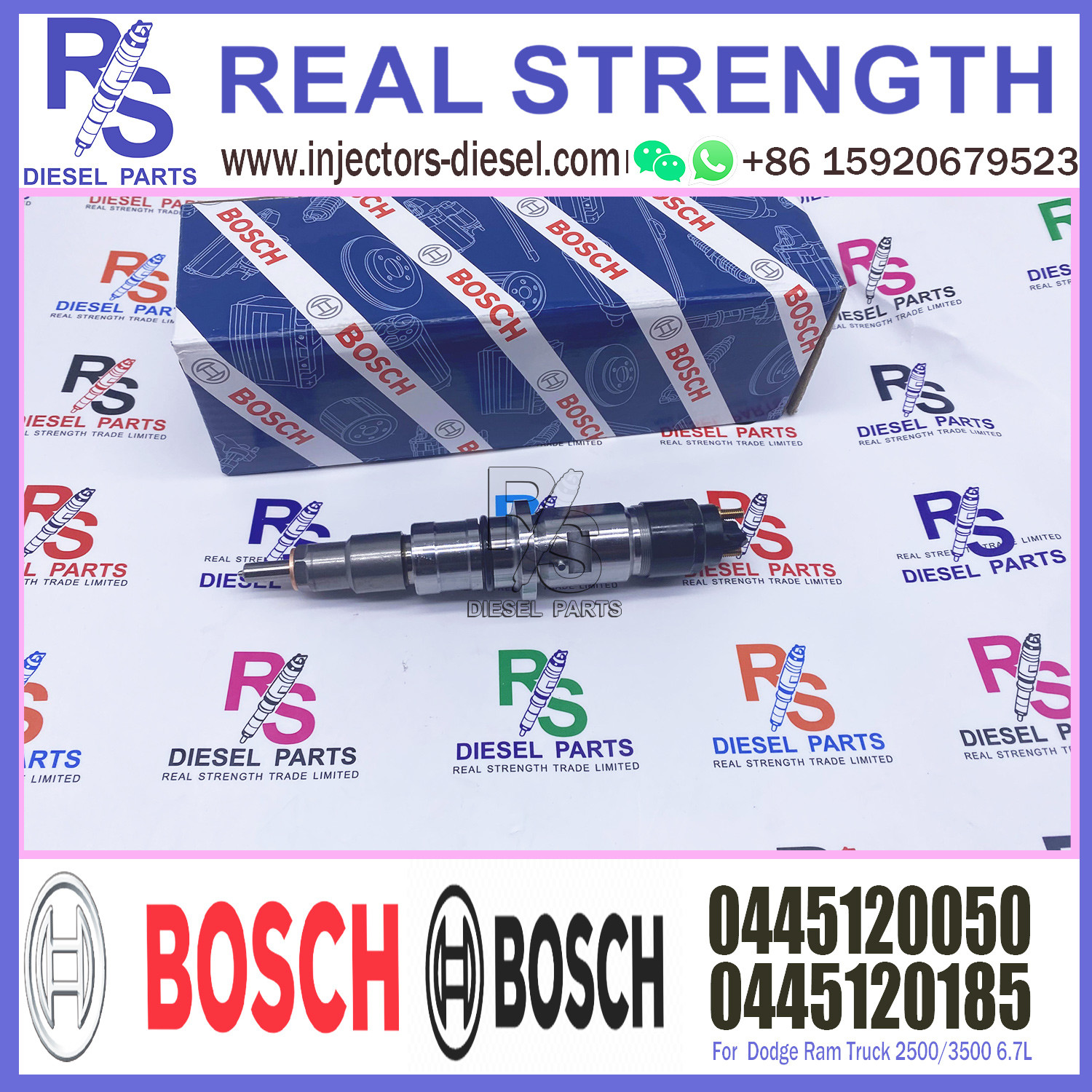 0445120193 0445120050 Diesel Fuel Injector For Cummins 4981076 5253220NX 5253220