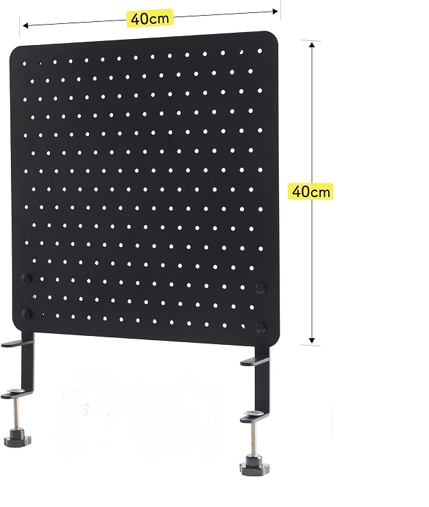 Steel Plant Fiber Type Metal Peg Board Gaming Organizer for 43cm Desk or Wall Storage