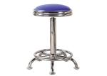 Portable Lab Fittings , Blue Round PU Cushion Modern Lab Stool