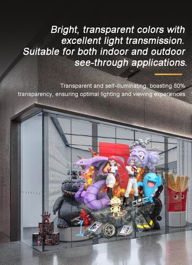 2025 Ultra-thin 3D LED Glass Crystal Film Flexible Display 4K Ultra HD Transparent LED Screen for Retail Window Advertising