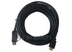Black Displayport 1.2 Cable DP Male To HDMI Male Cable Support 3D And 4K