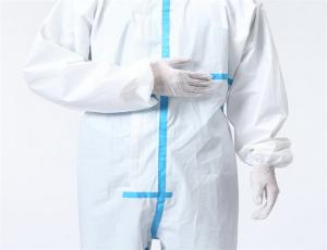 Quality Hospital Breathable PPE Disposable Medical Protective Coverall With Tape wholesale