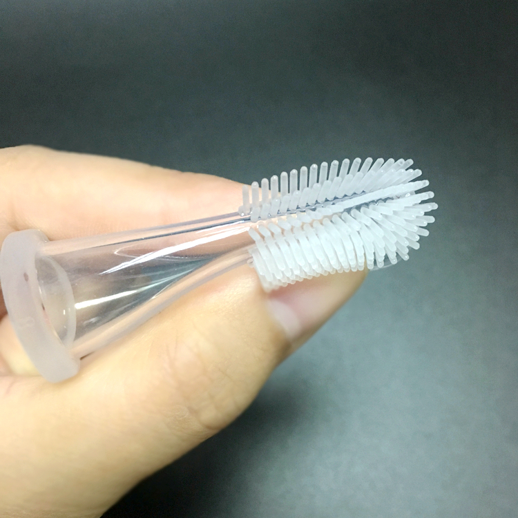 High Quality Food Grade Eco-Friendly Soft Kid Toy Silicone Baby Finger Toothbrush