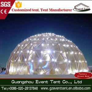 Quality Steel Frame Transparent PVC Geodesic Dome Tent , Diameter 6m-12m wholesale