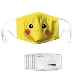 Quality Pikachu Printed Washable Kids Dust Face Mask wholesale