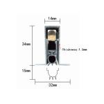 Dust Prevention Automatic Door Bottom Seals Concealed / Non Visible With Side