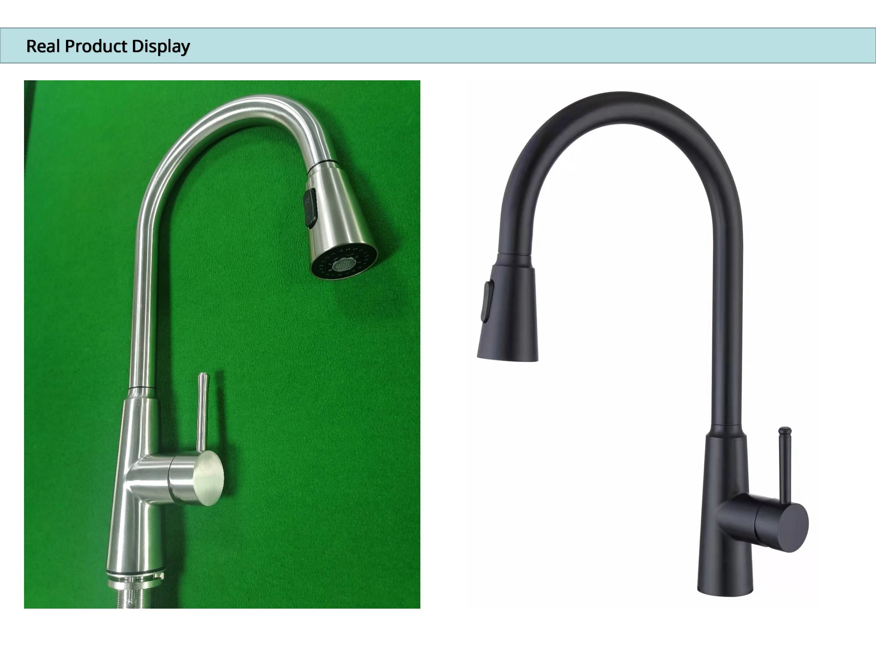 CUPC Ceramic Cartridge Single Handle Pull Down Kitchen Faucet Movable sprayer IPX5
