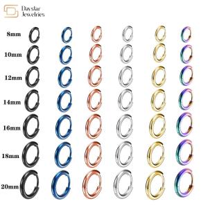 Quality Titanium Steel Hoop Earrings , Small Round Circle Huggie Earrings Jewelry wholesale