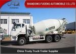 6 × 4 , 8 × 4 Manual Cement Mixer Truck 10 Cube Meters Load Capacity