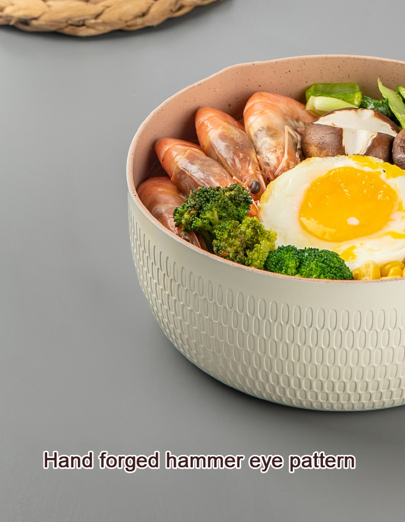 White Kitchen Cookware Aluminum Sauce Pan Non Stick With Wooden Handle