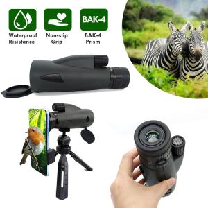 Quality Bird Watching Zoom Monocular Mobile Telescope 10-30X50 HD Waterproof With Phone Holder Tripod wholesale