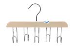Betterall High Quality Custom Lotus Five Hooks Wood Tie Hanger
