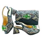 Spring Clutch Set for Nigerian Party OEM Ladies Fashion Italian Shoes and