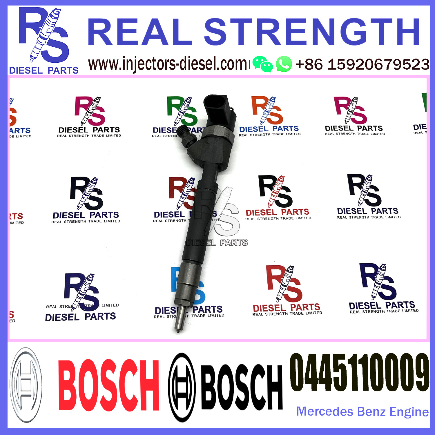 Diesel Fuel Common Rail Injector 0445110009 0986435004 For Mercedes-Benz 2.2CDi Engine