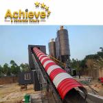 HZS90 Stationary Mini Mobile Concrete Batching Plant 178kw 4m