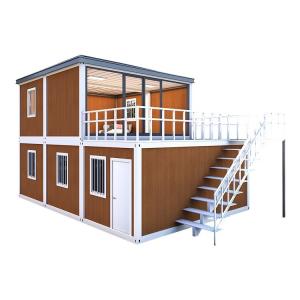 Quality Steel Door 2 Storey Prefab Modular 3 4 Bedroom Container House wholesale