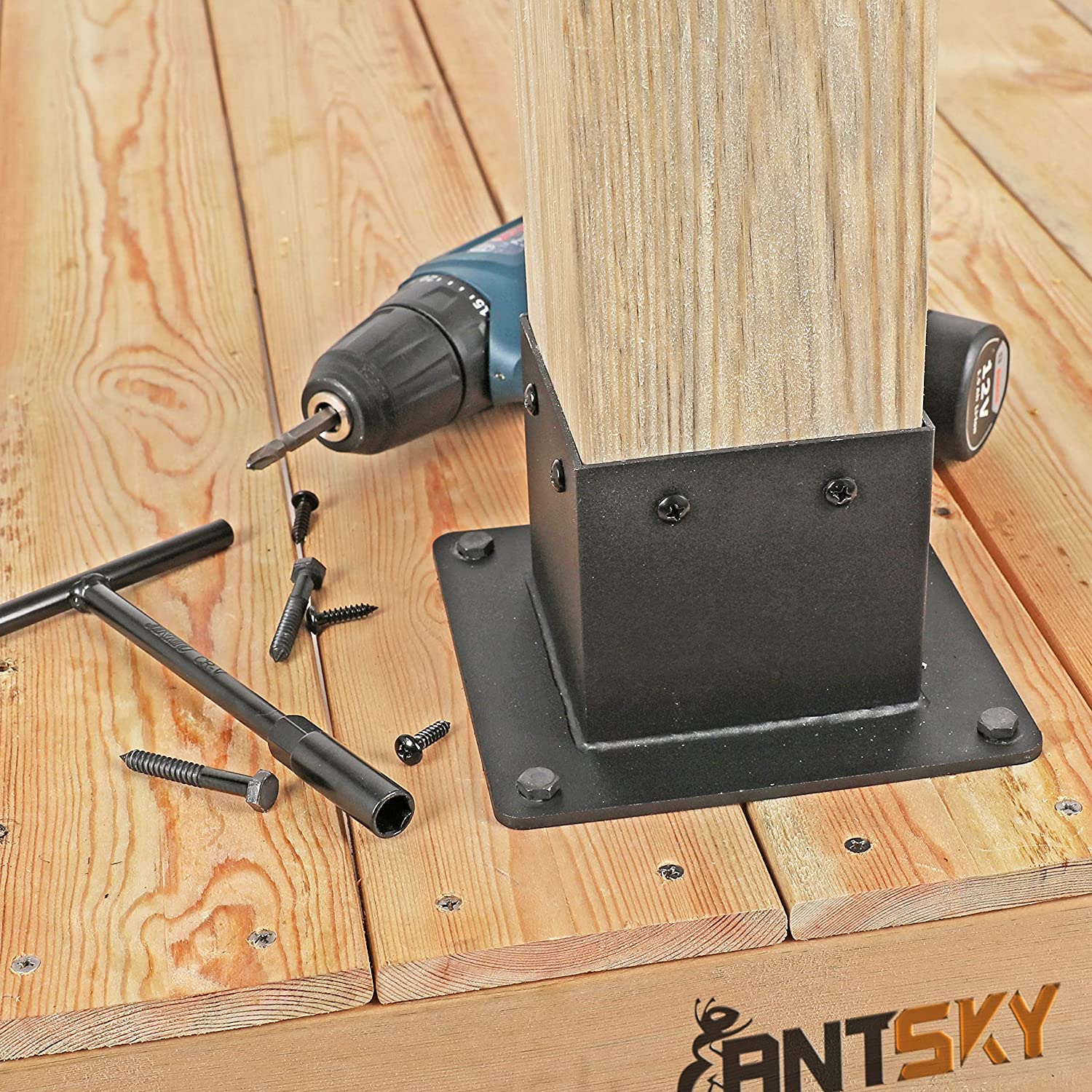 Enhance Your Outdoor Area with Nonstandard Wood Deck Fence Post Base Pergola Brackets