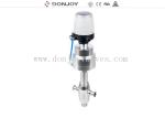 SS Pneumatic sanitary 3 way Shut Off Globe Valve With DC24V F Top