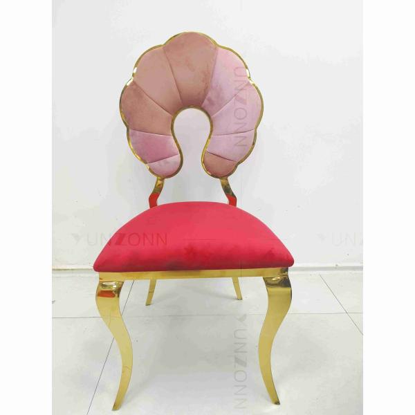 Hotel Banquet Event Wedding Ceremony Chairs Gold Stackable Pu Leather Velvet
