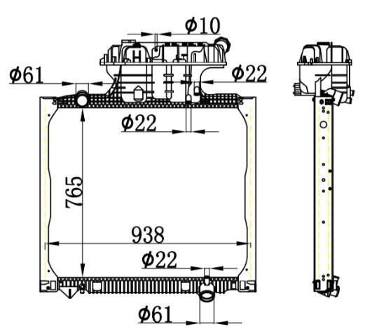 Silver Color Man Tga Radiator 81061016472 81061016510 81061016458 81061016468