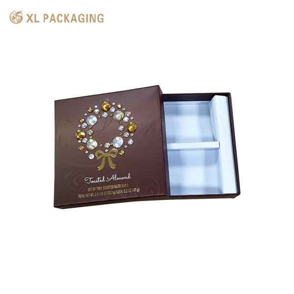 Gift Packing Industrial Custom Logo Design Hot Stamping Square Cosmetic Paper