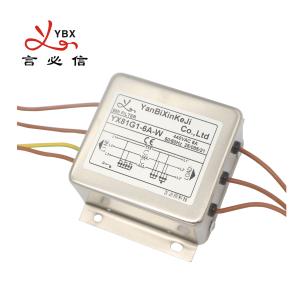 Quality YX81G1-6A-W Three Phase EMI Filter Three Wire EMI Power Line Filter wholesale