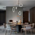 Postmodern LED Magnetic attraction pendant lamp Novelty living room Ring