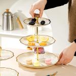 3-Tiered Ceramic Plate Set in Customized Colors for Diwali Celebrations Elegant