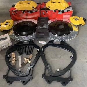 Quality Jekit 4 Pots Red 360x28mm Dual Rear Caliper Kit Grey Cast Iron HT250 Disc wholesale