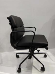 Quality Low Back Soft Pad Office Chair With Black Powder Coated Aluminum Armrest / Base wholesale
