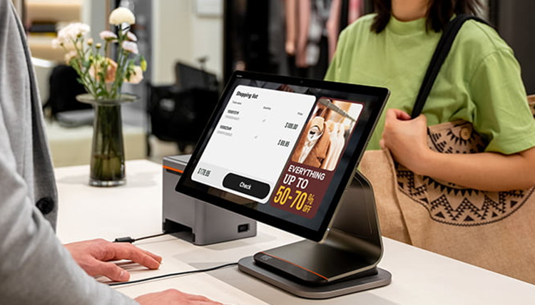 8 Core Touch Screen Pos System Easy Installation Connectable With Cash Drawer