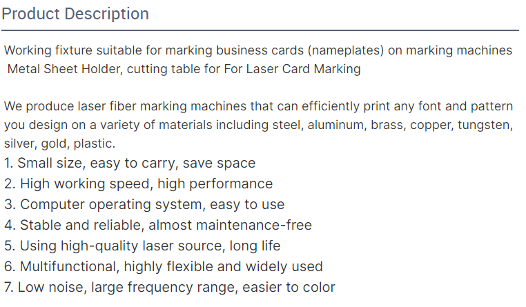 Laser Cutter Machine Worktable Fixture for Gold Silver Engraving Aluminum Metal Sheet Holder