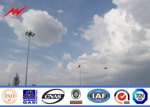 Quality Windproof Hot Dip Galvanized High Mast Tower , Airport Metal Light Pole wholesale