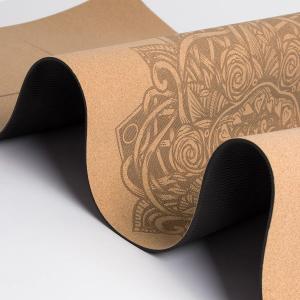 Quality Yuelin 183x61x0.5cm Printed Yoga Cork Mats Non Slip Biodegradable wholesale