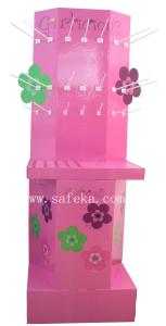 Free Standing Rotatable Cardboard Display,Hook Display for accessories